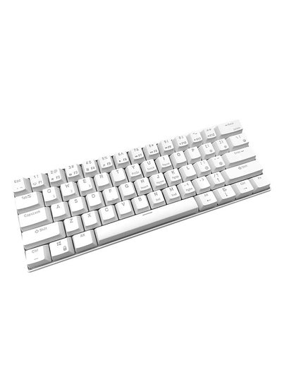 اشتري RK61 BT&Wired Dual Mode Keyboard Blue Backlight 61 Key Mini Mechanical Keyboard for Phone/Tablet White with Gateron Brown Switches في السعودية