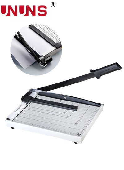 اشتري Paper Cutter Guillotine,A4 Paper Cutting Board,Heavy Duty Metal Base Trimmer Gridded Paper Photo Guillotine Craft Machine, Professional Paper Cutter and Trimmer for Home, Office في الامارات