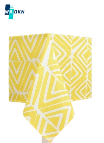 Buy Geometric Printed Tablecloth, Polyester Top Protection, Rectangular Table Decoration, Nordic Style Table Cover (140X180 cm - 4 Seats, Yellow) in UAE