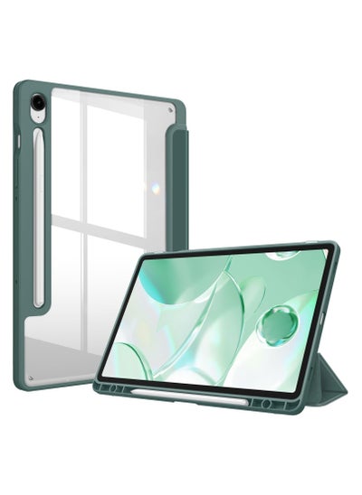 Buy Hybrid Case for Samsung Galaxy Tab S9 11 Inch 2023 SM-X710/X716B/X718U Tablet with Pen Holder - Shockproof Protective Case with Transparent Hard Back Cover(Green) in Egypt