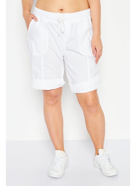 اشتري Women Solid Basic Shorts, White في الامارات