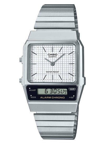 Buy Casio Water Resistant Quartz Analog-Digital Stainless Steel White Dial Watch - AQ-800E-7ADF - 32mm in UAE