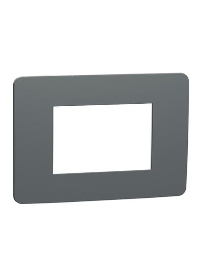 Buy Schneider Electric Cover Frame, New Unica, 1 Gang, 3 Modules, Dark Grey And White in Egypt