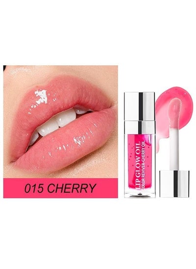 Buy Double Effect Lip Moisturizing Lip Oil 2 in 1 Lip Essence Plump lips Improve Dry (015 Cherry) in UAE