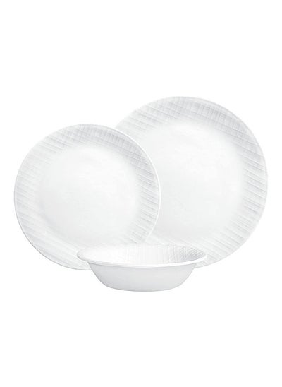 اشتري 12 Piece Set Vitrelle Glass Dinnerware  Corning White في الامارات