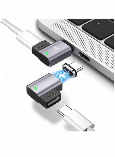 اشتري USB C Magnetic Adapter 2 Pack Magnetic USB C Adapter 11Pins PD 100w Charge USB2.0 480Mbps Data Transfer Compatible with MacBook Pro Air USB C Laptop Devices في السعودية