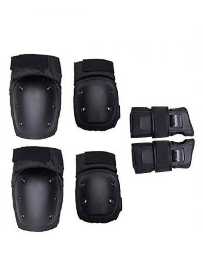Buy 6pcs/set Adults Child Skating Cycling Bike Riding Protective Gear Elbow Knee Pads Wrist guard Cycling Skateboard Ice Skating Roller Protector (M (36-58kg)) in UAE