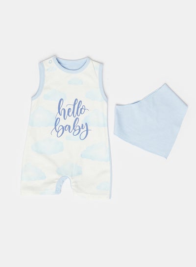 Buy Pop up playsuit Blue for Baby Boy in Egypt