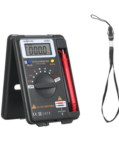 اشتري Handheld Mini  Digital Multimeter Multifunction 4000 Counts Multi Meter AC/DC Transistor Voltage Tester Ammeter Temperature Sensor Test Probe VC921 في السعودية