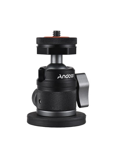 Buy Andoer Mini Dual Use Ball Head Ballhead Adapter 1/4 Inch Screw & Cold Shoe Connection 360°Rotatable Aluminum Alloy with Small Magnetic Base 200g Load Capacity for Sports Cameras in UAE