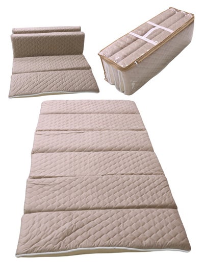 Buy Premium Foam Feel High Density Single Mattress , A soft and comfortable sponge mattress that is foldable and easy to carry with a bag. A multi-use mattress for trips, sleeping, and exercising, and for children, size (190*90*6 cm) in Saudi Arabia