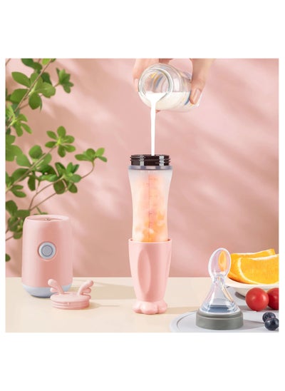 Buy Mini Food Processor With Silicone Squeeze Spoon For First Stage Feeding Baby, Suitable To Liquid Or Semi-liquid Baby Food, Effortless Baby Food Preparation in UAE