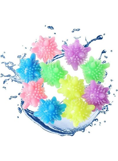 Buy 10 Pcs Washer Balls, Reusable Tangle Free Eco Friendly Laundry Scrubbing Balls, Solid Colorful Laundry Washing Balls Enhance Your Machine Cleaning Power in Saudi Arabia