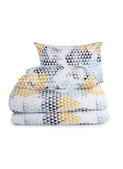 اشتري Conscious Eucacel Abstract 3-Piece Comforter Set 240X260Cm - Yellow في الامارات