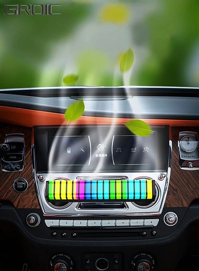 Buy RGB Sound Control Rhythm Lights, Car Music Level Lights,17 Colors Audio Spectrum Analyzer,Voice Activated Atmosphere Light,Car Air Outlet LED Light,Car Interior in Saudi Arabia