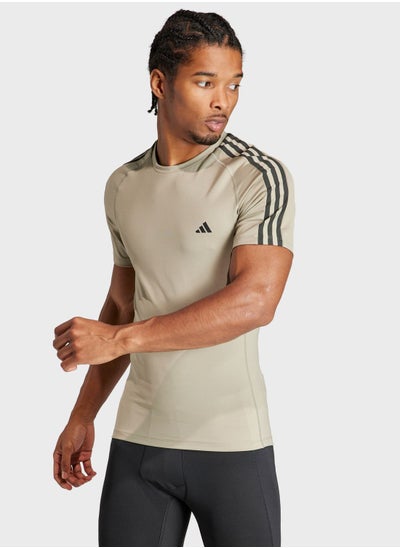 Buy 3 Stripes Techfit Training T-Shirt in Saudi Arabia