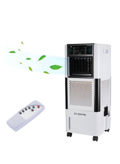 Buy 3-in-1 Multifunctional Air Humidifier Fan Air Cooler With Remote Control 18L 90W White Black in UAE