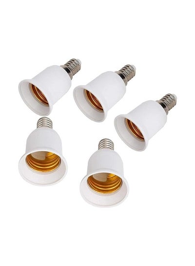 Buy E14 to E27 Screw Base Lamp Holders Adapters for Dimmable and Dimmable Table Lamps, 5pcs Socket Adapters. in Egypt