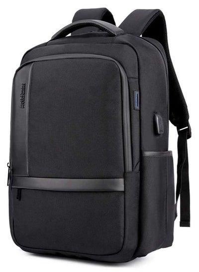 Buy Classic Travel Laptop Backpack, School Bag with USB Charging Port and Laptop Compartment for Men,Black in UAE