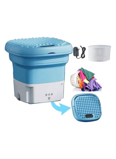 اشتري Portable Washing Machine Foldable Mini Underwear Socks Baby Clothes Washer with Dryer Bucket Travel Home Appliance Cleaning Tool في الامارات