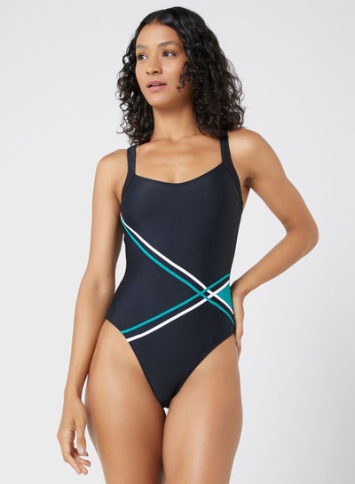 Buy Stripe Detail Sleeveless Swimsuit in Saudi Arabia