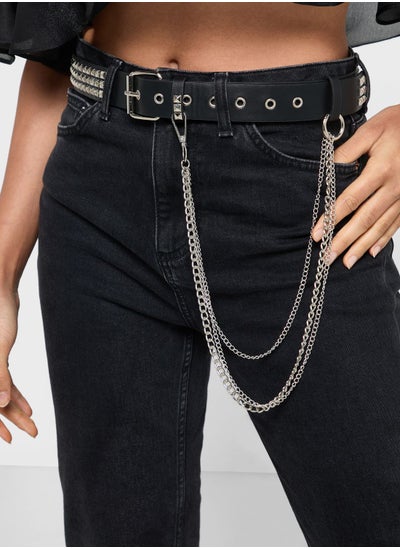 Buy Stud Detail Biker Belt in UAE