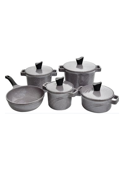 اشتري Tornado Donocook Corey Cookware Set 9Pc Grey في الامارات