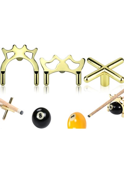 اشتري 3 Style Billiard Cue Stick Bridge Heads, Spider and Cross Pool Cue Pole Frame, Brass Bridge Head for ​Pool Cue Bridge Pool Table Accessories في الامارات