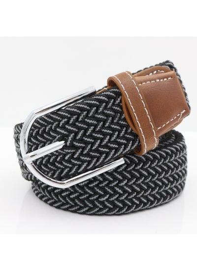 Buy Mens Knitted Elastic Canvas Belt Breathable Casual26 26 in UAE