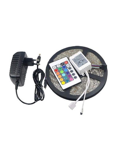 Buy LED Strip Light Rgb 5050 5m 300 LED Waterproof With Remote Control And Power Adapter in Egypt