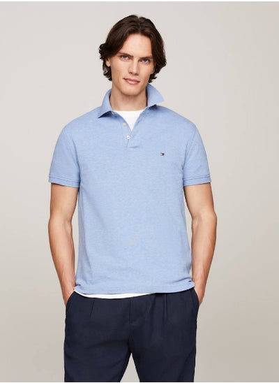 Buy Men's 1985 Collection Slim Fit Polo -  Stretch organic cotton pique, Blue in Saudi Arabia