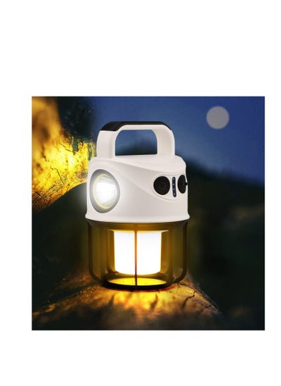 Buy Camping Lights Rechargeable Table Lamp 4 Lighting Modes, Portable Camping Lantern Torch Hangable Car Inspection Light 2400mAh IPX6 Outdoor Waterproof Tent Light for Hiking Fishing Household in UAE