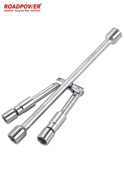 Buy Universal Folding Lug Wrench, 4-Way Foldable Cross Wrench, Sliding Lug Wrench 17-21-23mm in UAE