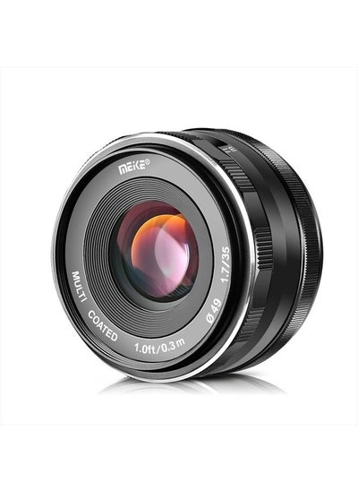 اشتري 35mm F1.7 Large Aperture Manual Focus Prime Fixed Lens APS-C Compatible with Sony E-Mount Mirrorless Cameras NEX 3 3N NEX 5R NEX 6 7 A6600 A6400 A5000 A5100 A6000 A6100 A6300 A6500 A3000 في الامارات