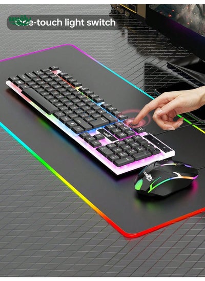 اشتري LDKai LED Backlit Luminous Mechanical Gaming Keyboard and Mouse Set في السعودية