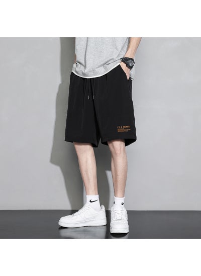 Buy Summer Ice Silk Quick-Dry Basketball Shorts Noirnoir in UAE