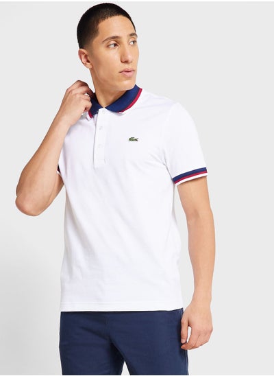 Buy Regular Fit Stretch Piqué Polo Shirt in UAE