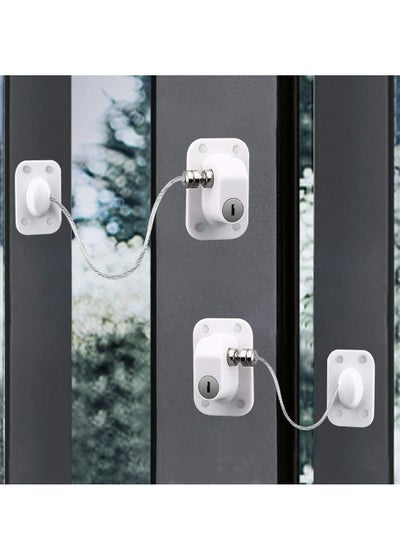 Window Restrictor Locks, Refrigerator Door Lock Child Safety Lock With Keys  No Screws Or