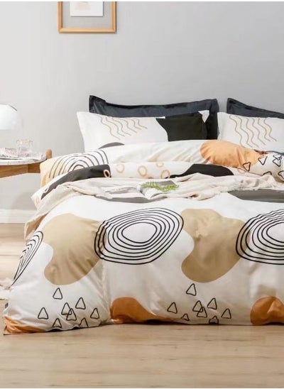 Buy King/Queen/Single size variation Bedding set without filling Geometric circle design in UAE