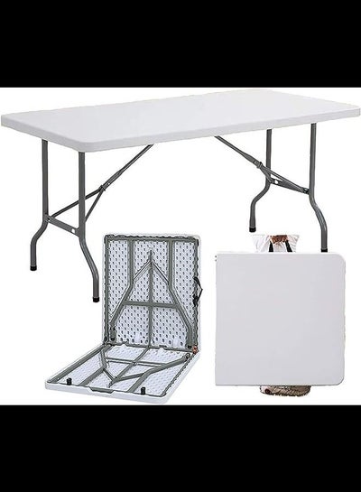 5ft Folding Table Trestle Heavy Duty Plastic Fold in Half Portable ...