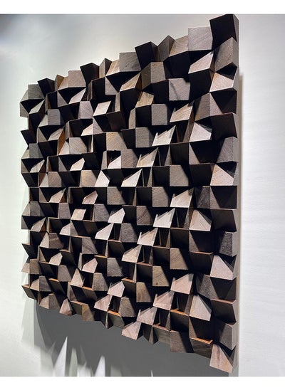 اشتري Dark Brown Soundproof Wall Art By Woodeometry في مصر