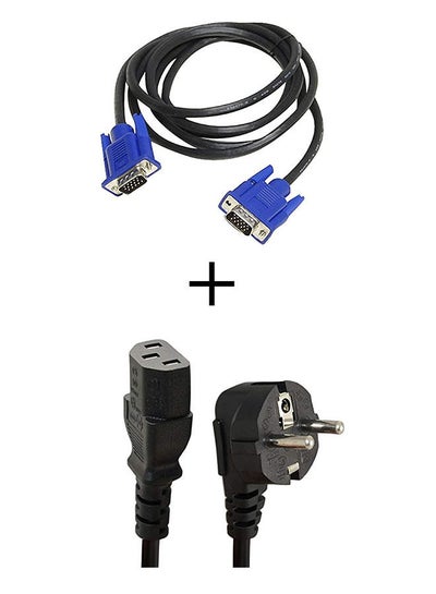 Buy Bundle 2 Cables Power with Vga 1.5 meter for PC in Egypt