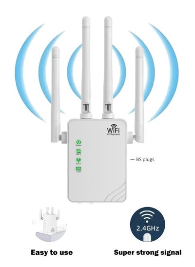 Buy WiFi Extender Wireless Internet Repeater With 300Mbps WiFi Range Extender WiFi Booster And Signal Amplifier in Saudi Arabia