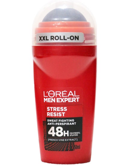 Buy Loreal Paris Antiperspirant Men Expert Stress Resist Roll On 50ml in Egypt