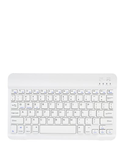 Buy Wireless Bluetooth Rechargeable Keyboard, Multi-Device Universal Bluetooth Keyboard, Portable Keyboard, Suitable for iOS Android, Windows iPad, Tablets MacBook (White) in UAE