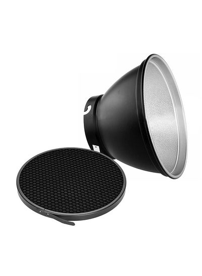 thumbnail image 2 of Andoer 9 Inch Reflector Diffuser Bowens Mount Photography Lamp Shape Dish With 60°Honeycomb Grid & White Soft Cloth For Studio Strobe Flash Light Speedlite 2 of 10