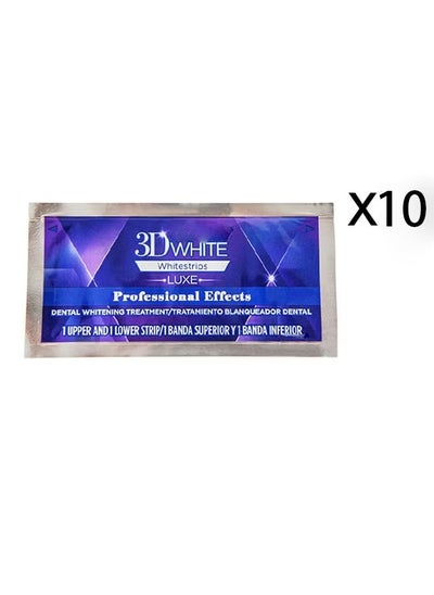 Buy 3D White Whitestrips Teeth Whitening Strips Set - 10 Pieces in Saudi Arabia