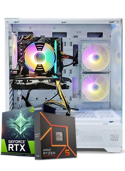 Buy Gaming PC, AMD Ryzen 5-3600,RTX 3050 , 16GB RAM, 1TB SSD, Air Cooler 120 MM ,Window 11 Pro, White Case in UAE