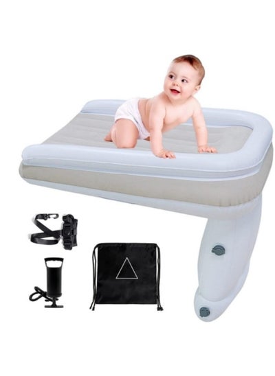 Buy Toddler Travel Bed Inflatable Toddler Airplane Bed Kids Bed Airplane Inflatable Bed Kids Car Seat Extender Toddler Air Mattress with Hand Pump Travel Bag Safety Belt in UAE