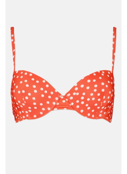 اشتري Women Polka Dots Padded Bikini Top, Red في الامارات